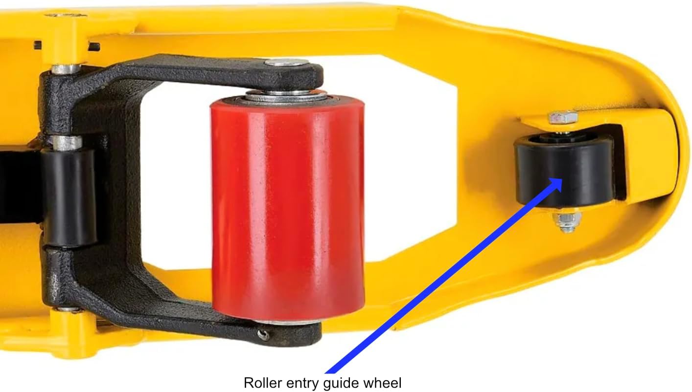 Entry pallet truck wheels