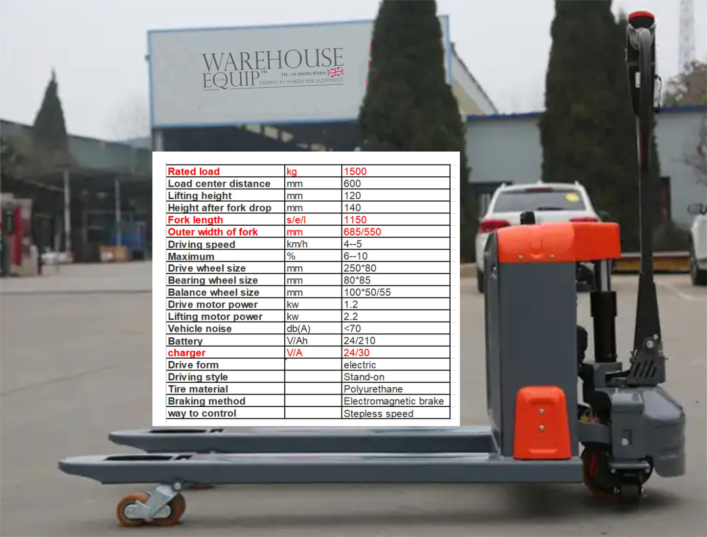 Pallet truck full electric