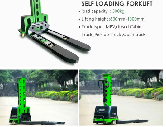 Self loading pallet stacker
