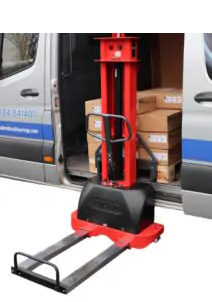 Self loading pallet stacker