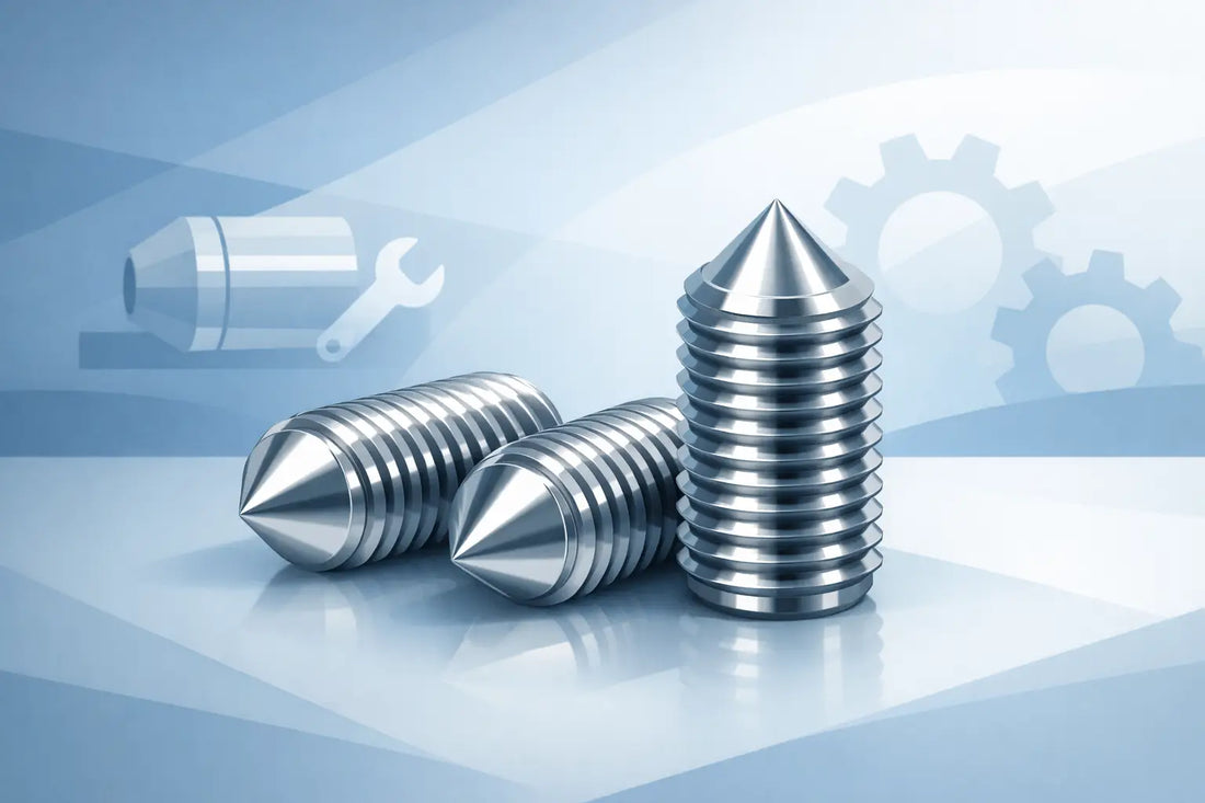 Cone Point Set Screws in A2 Stainless Steel