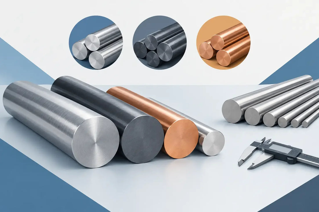 Steel, stainless steel, aluminium and brass round bar for workshop machining and fabrication