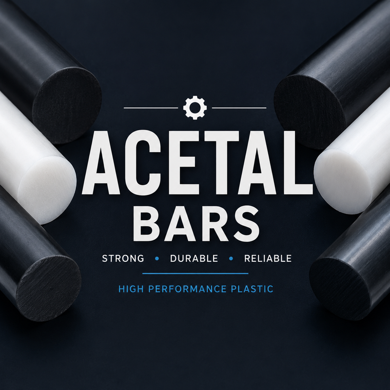 Engineering Plastics Acetal rods in 1”, 2", 3” sizes with high moisture resistance and machinability