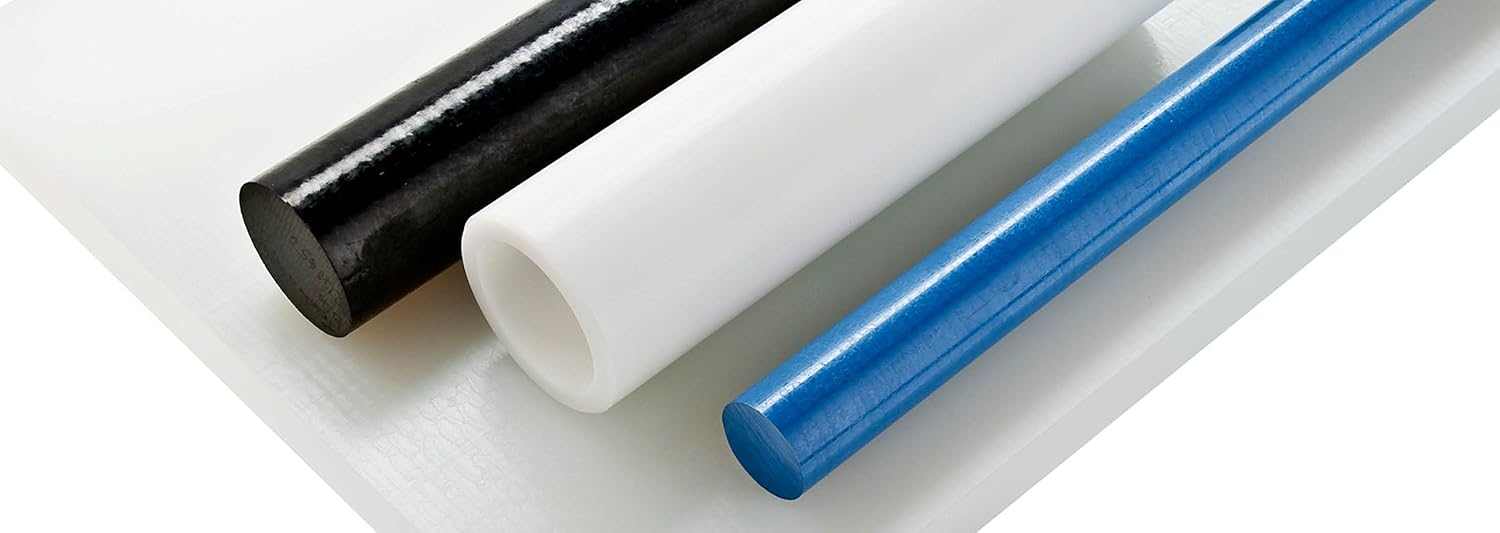 HDPE Plastic rod and sheet with high chemical resistance, strength, and low friction for eco-friendly multi-use applications.