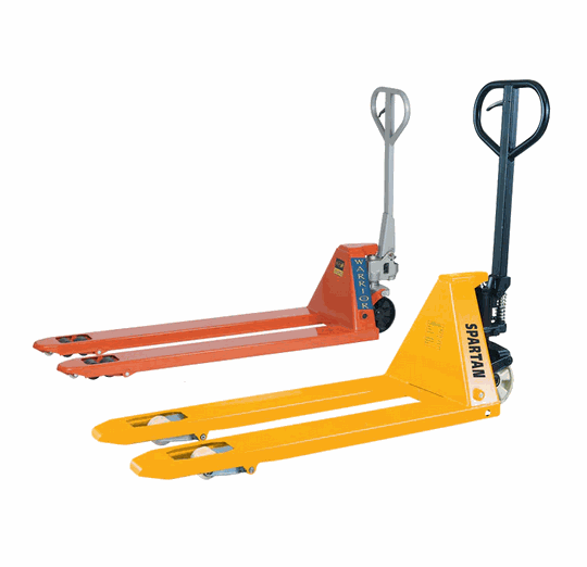 New manual pallet trucks for industrial material handling and warehouse equipment
