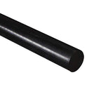 HDPE Round Rod - Black 12mm Diameter x 300mm Long, Grade A PE500