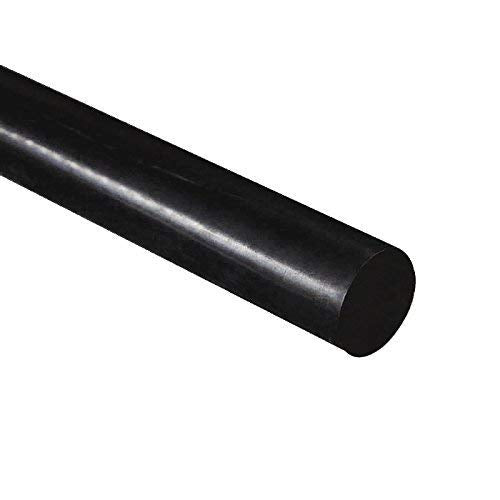 HDPE High Density Polyethylene Round Rod, Black 12mm Diameter x 300mm Long Grade A PE 500