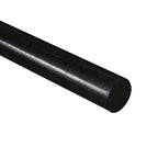Tige ronde en HDPE - Noire 30 mm de diamètre x 300 mm de long, Grade A PE500