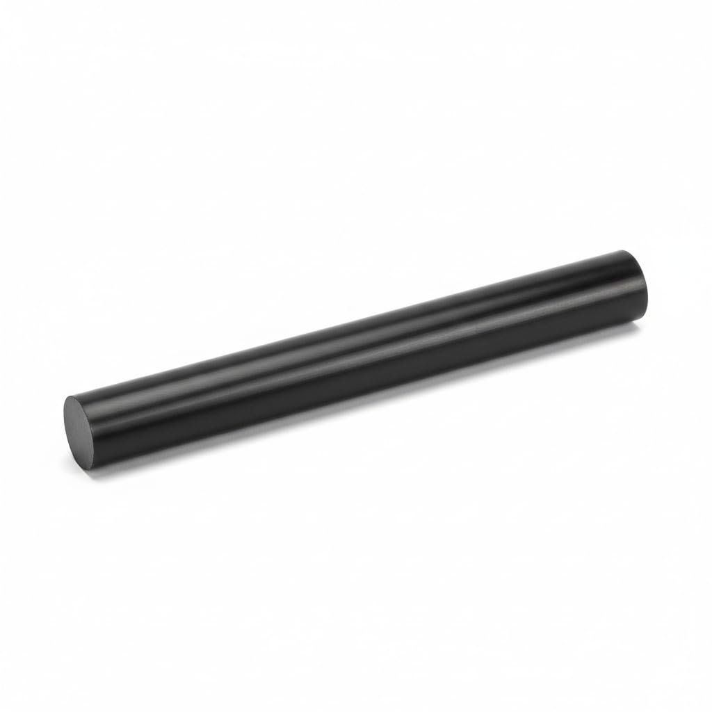 Black Acetal Copolymer Rod - 30mm Diameter x 300mm - Grade A POM-C Engineering Plastic