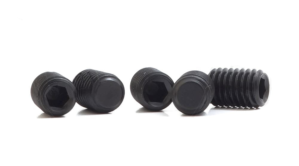 M12 x 16 Socket Set Screws Flat Bottom Din 913 Black High Tensile Steel Pack of 6