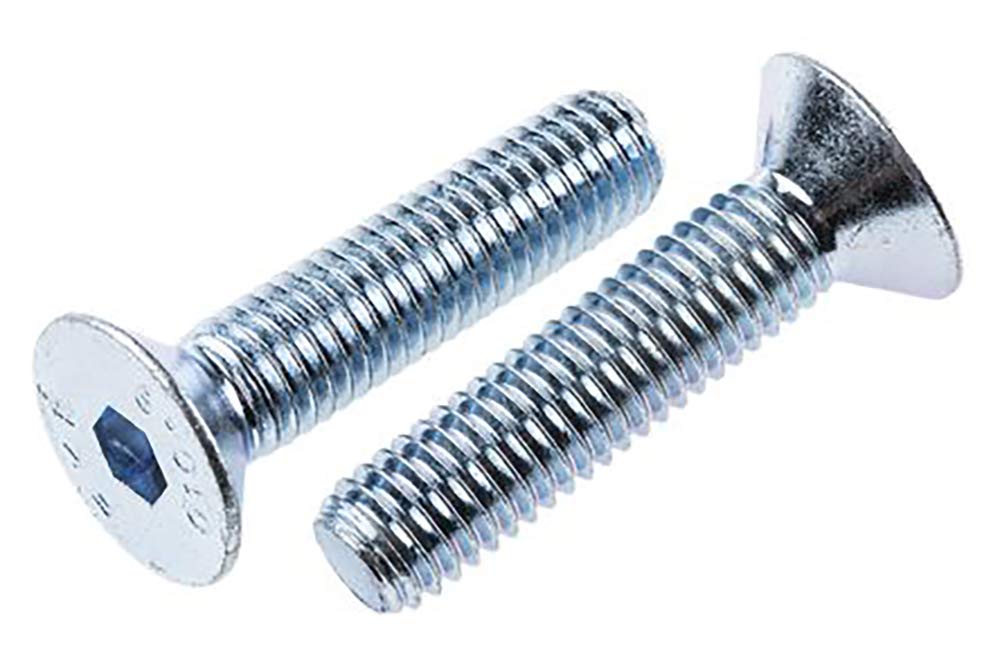 M8 x 1.25 x 30mm Socket Countersunk Bolts ISO 10642 Grade 10.9 Zinc Clear Pack of 12