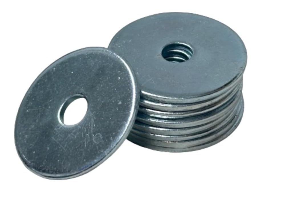 M10 x 30mm Flat Penny Washers - A2 Stainless Steel - 2mm Thick - Pack of 10
