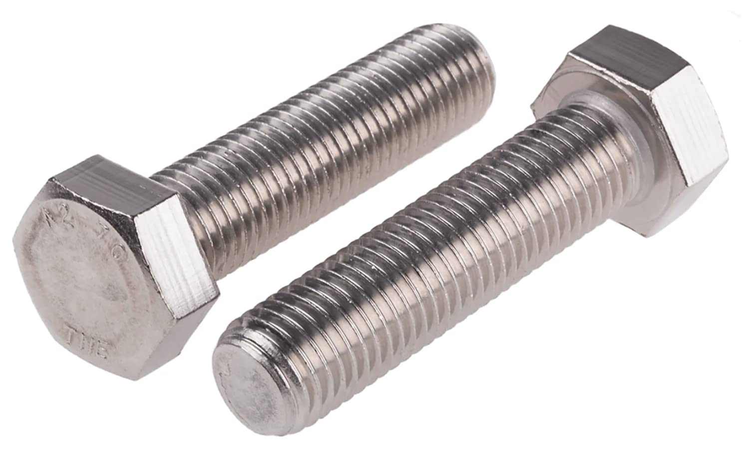 M10 x 25 Hex Bolt set screws A2 stainless steel pack of 4 Din 933 corrosion resistant