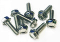 Pack of 8 M6 x 20mm A2 stainless steel flanged hex head bolts fully threaded