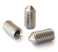 M10 x 10mm Cone Point Socket Set Screws A2 Stainless Steel - Pack of 6