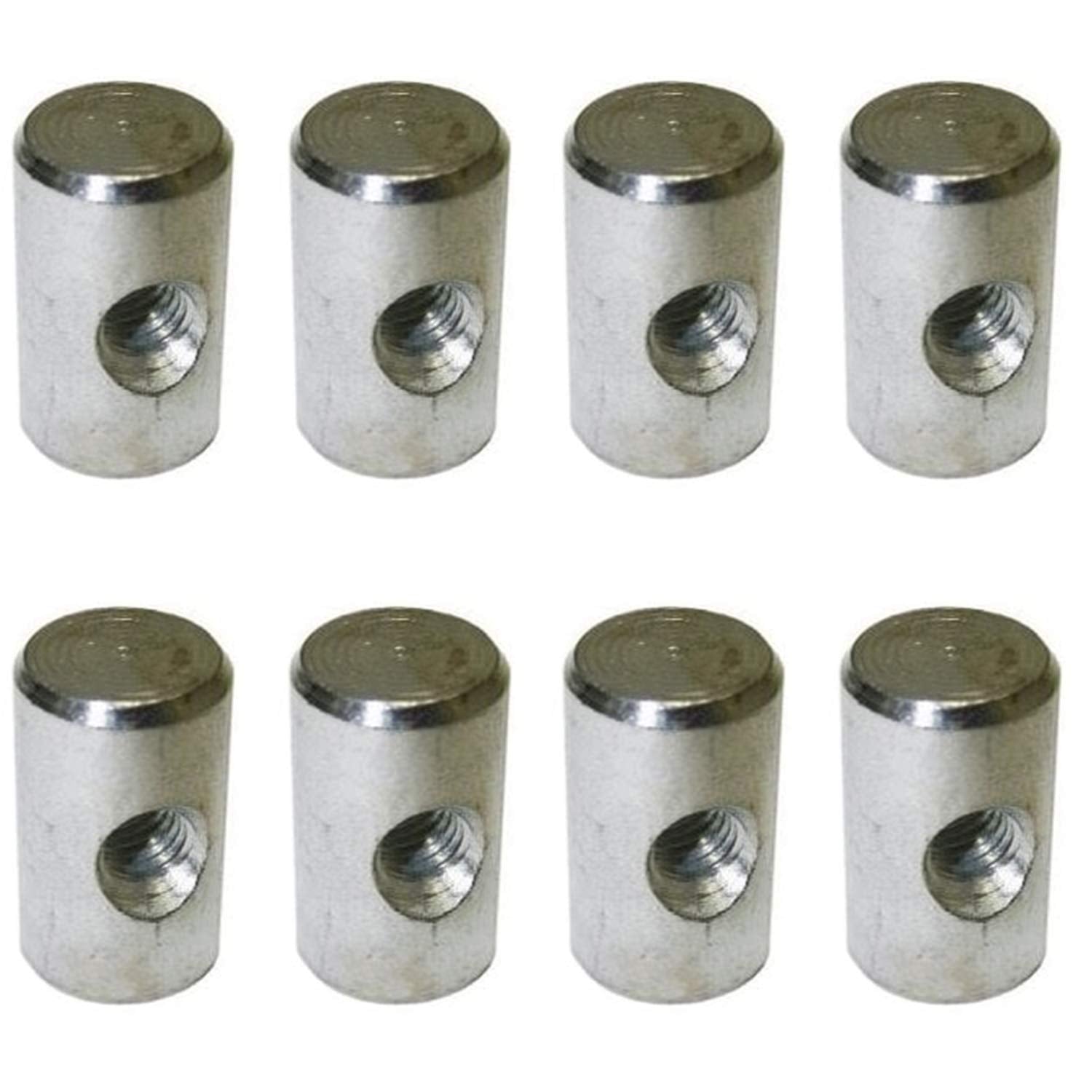 M8 Barrel Nuts Zinc Plated M8 x 14mm od x 20mm long Pack of 8