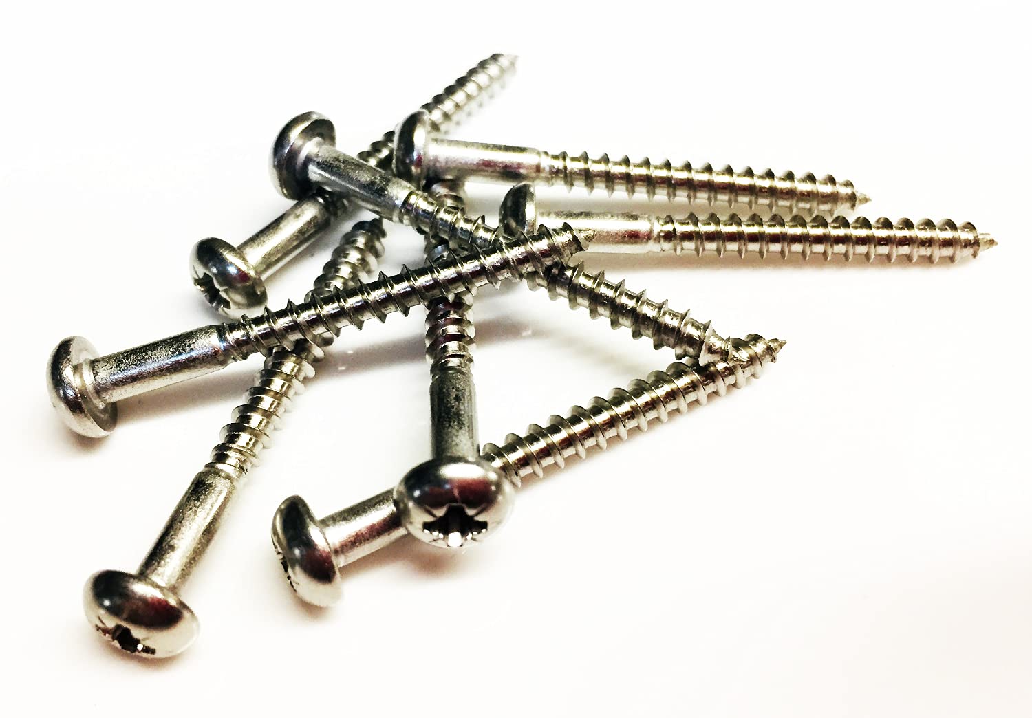 Pozi Round Head 4.0 x 40 Wood Screws A2 Stainless Steel Pack of 8