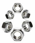 Pack of 6 M10 Full Nuts A2 Stainless Steel corrosion-resistant for industrial use
