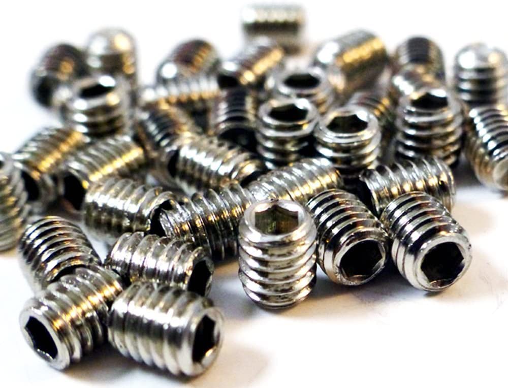 M4 x 8 Cup Point Set Screws (16 Pack) M4 Metric Threads Hex/Allen Key Socket Cup Point Grub Screw/Set Screws A2 Stainless Steel Pack of 8