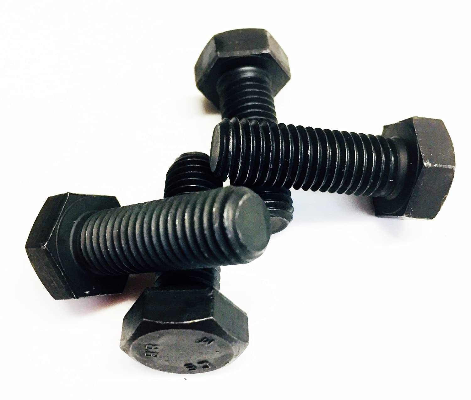 5/16 x 1 1/4 inch UNC Hex Bolt black Grade 8.8 high tensile steel pack of 4
