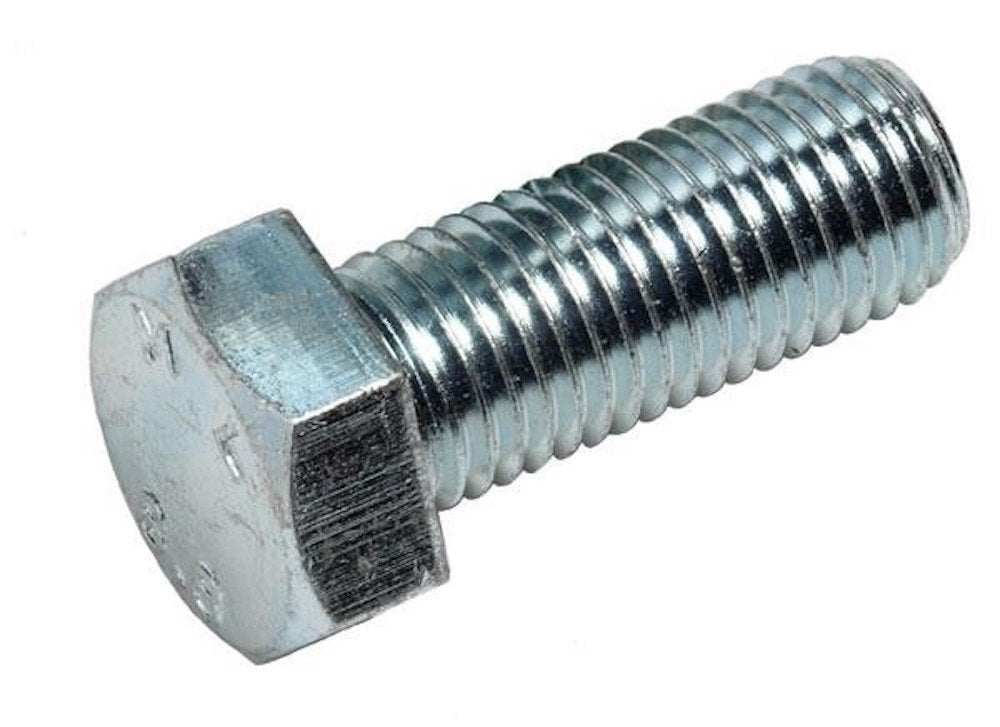 High tensile hex head bolt zinc plated M16 75mm pack of 2 steel grade 8.8 DIN 931