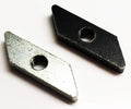 Diamond Steel Rhombus Nuts 20 mm x 10 mm x 5 mm M6 Threaded Pack of 12