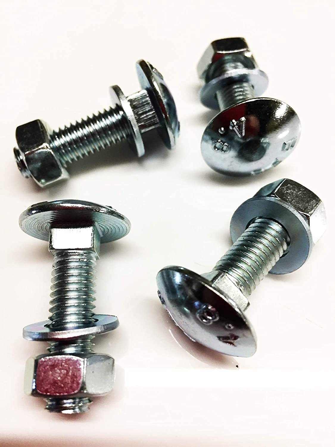 M12 x 50 coach bolts with nuts and washers corrosion-resistant pack of 4