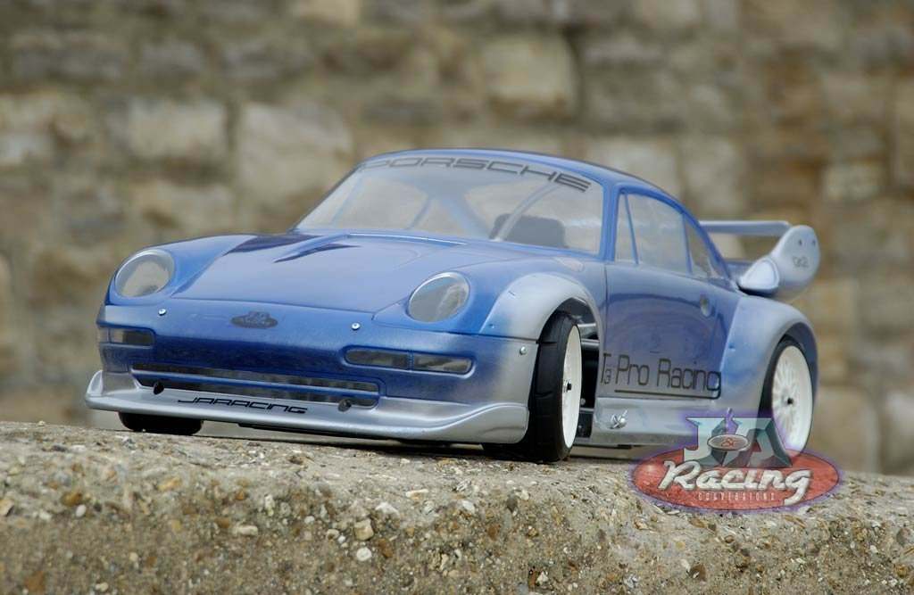 J&A Racing Gt2 large scale 1/5th Porsche RC racing car with 465mm wheelbase