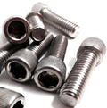 6 x 1/4" diameter stainless steel hexagon socket Allen bolts for motorbikes and classic cars
