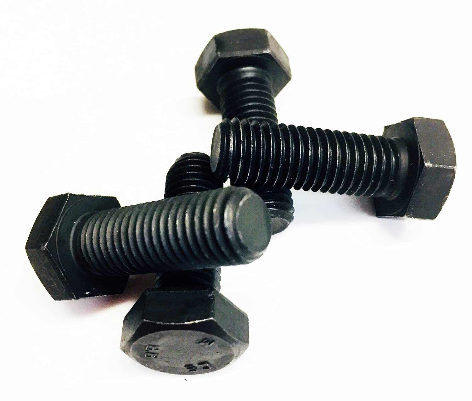 M12 x 35 Hex Bolt black grade 8.8 high tensile steel hexagon bolts pack of 2