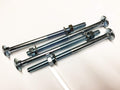 M8 x 200mm Coach Bolts BZP Grade 4.8 with Full Nuts and Form A Washers DIN 603 - Pack of 4