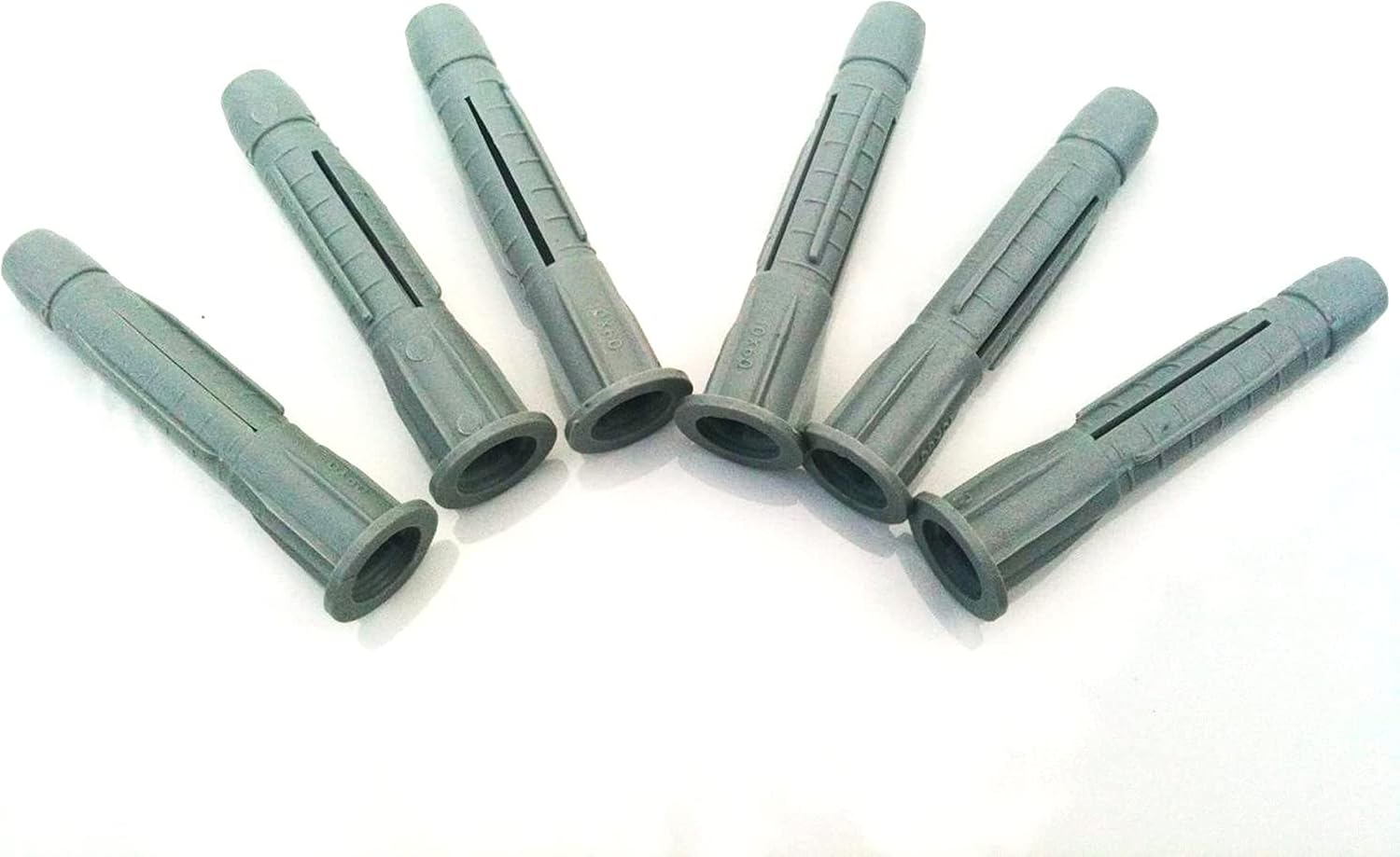 Concrete Wall Anchors for tv Mount M10 x 60mm Anti-Rotation fins Prevent Spinning in The Hole. Pack of 24. Heavy Duty Plastic Wall Plug Fixings for Brick Concrete Stone - Building Hardware