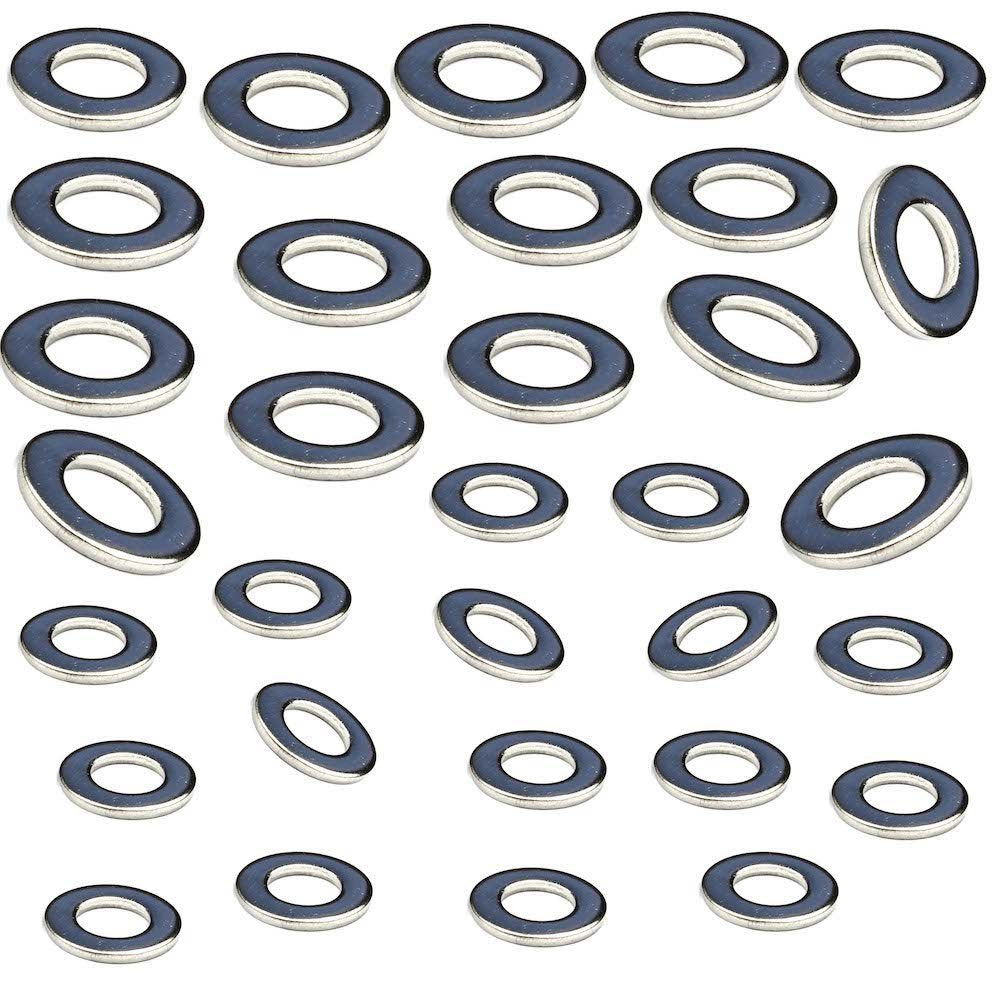 M10 Washer x 16 M12 Washer x 16 A2 Stainless Steel Form A Thick Flat Washers (32 Pack)