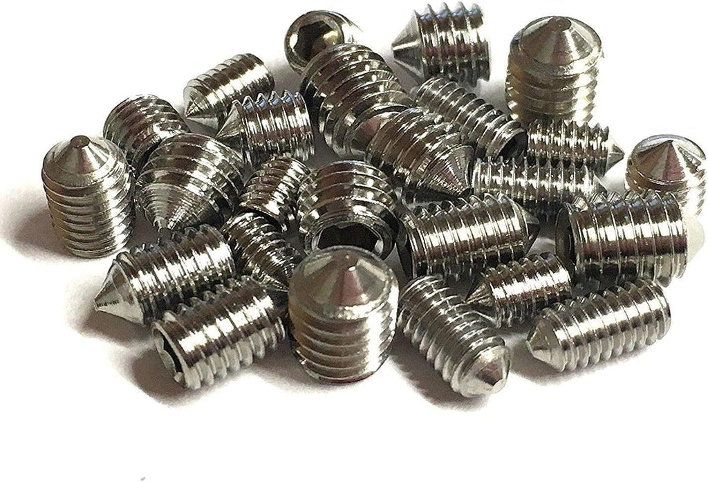 Cone Point Grub Screws Mixed Set - M3, M4, M5, M6 x 5mm - A2 Stainless Steel - 16 Pack