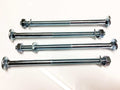 M10 x 180 Zinc Plated Coach Bolts with Nuts and Washers Pack of 4