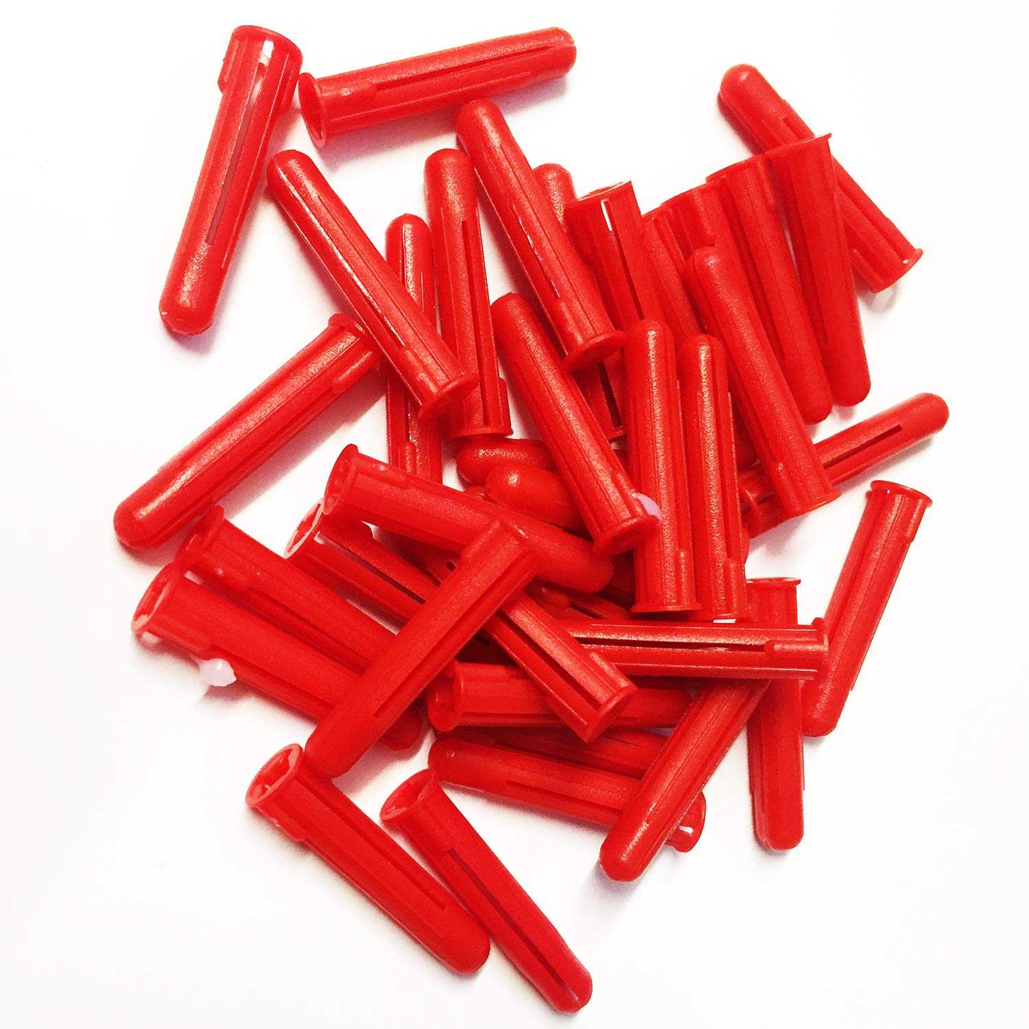 J&A Racing red wall plugs pack of 100 for screw size 6-8-10 corrosion resistant precise fitting