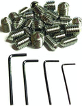 Cone point set screws 5mm Length - 4 X M3x6mm,4 X M4x6mm,4 X M5x6mm & 4 X M6x6mm, A2 Grade Allen Hex Keys Included M3 1.5mm M4 2mm M5 2.5mm M6 3mm