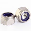 Pack of 10 Nylock nuts 10mm A2 stainless steel nylon insert lock nuts M10 x 1.50mm pitch