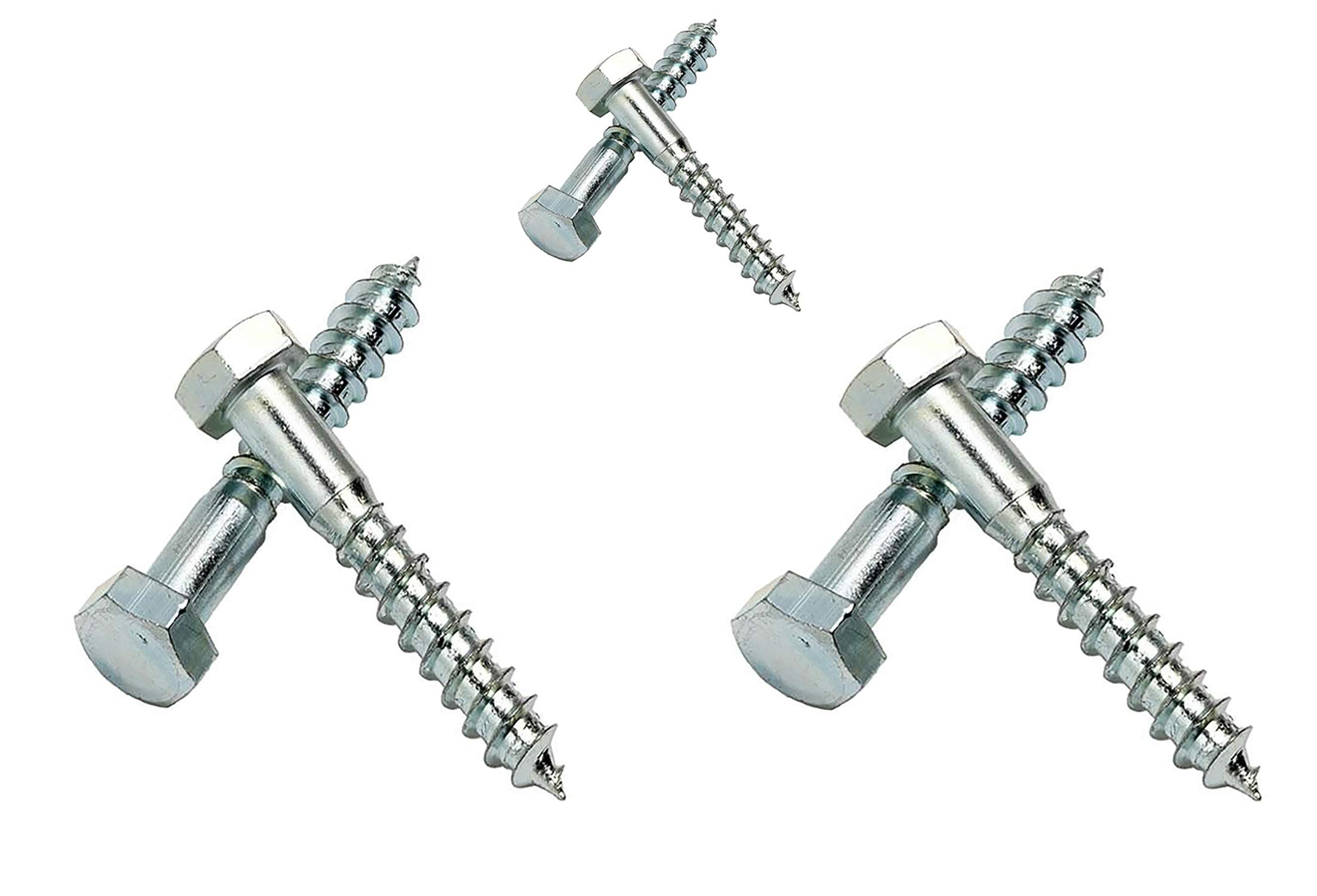 M8 x 50 Coach Screws Zinc Pack of 6
