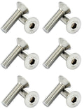 M8 x 35mm Countersunk Socket Screws - A2 Stainless Steel DIN 7991 - Pack of 12