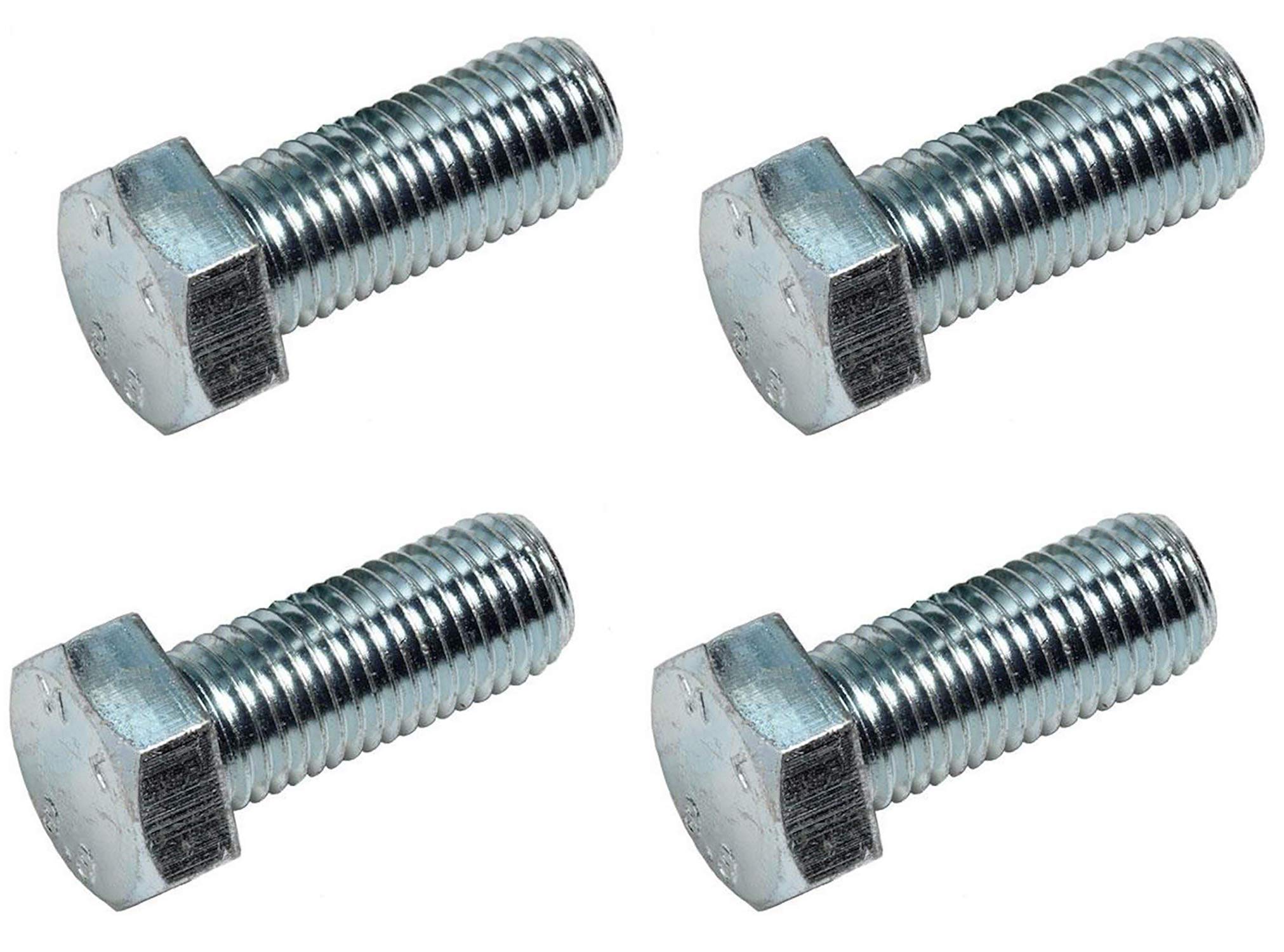 M8 x 50mm Hex Head Bolts Grade 8.8 Zinc Plated DIN 933 - Pack of 4