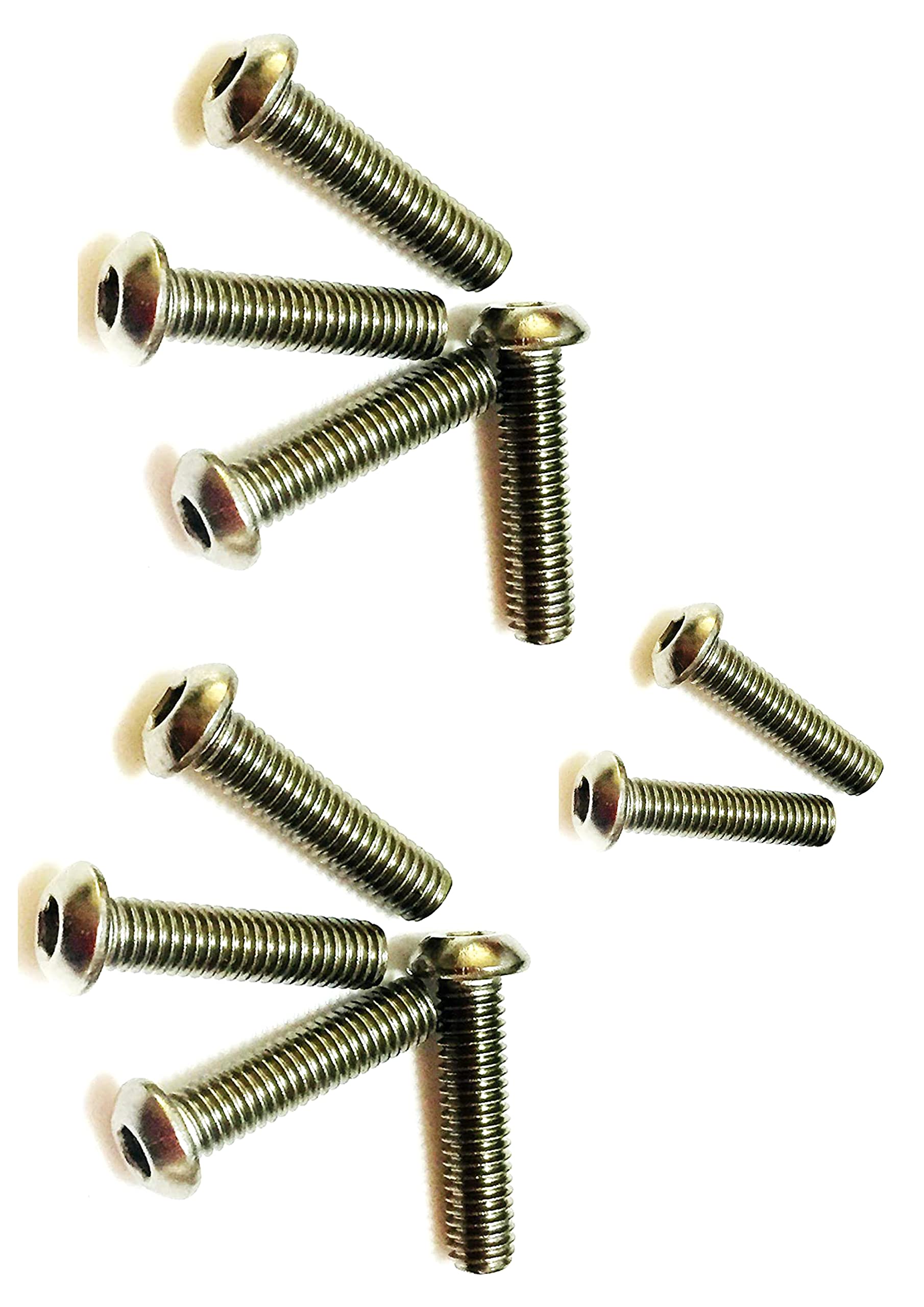 6mm Socket Button Head Bolts / Screws (10 Pack) M6 x 40mm A2 Stainless Steel Socket Allen Key Dome Head Bolt
