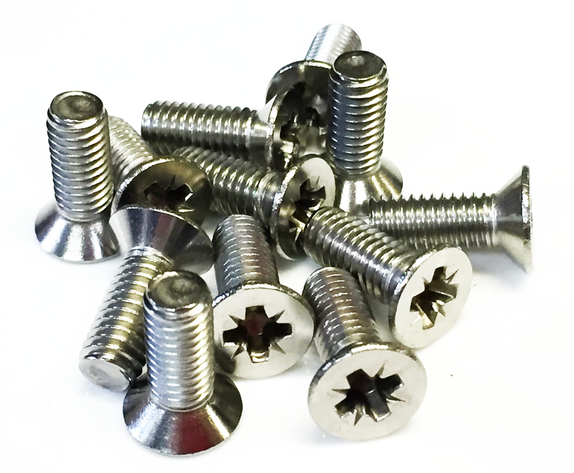 M6 x 16 A2 Stainless Steel Pozi Countersunk Machine screws Pozi Countersunk screw DIN 965 - 12 Pack