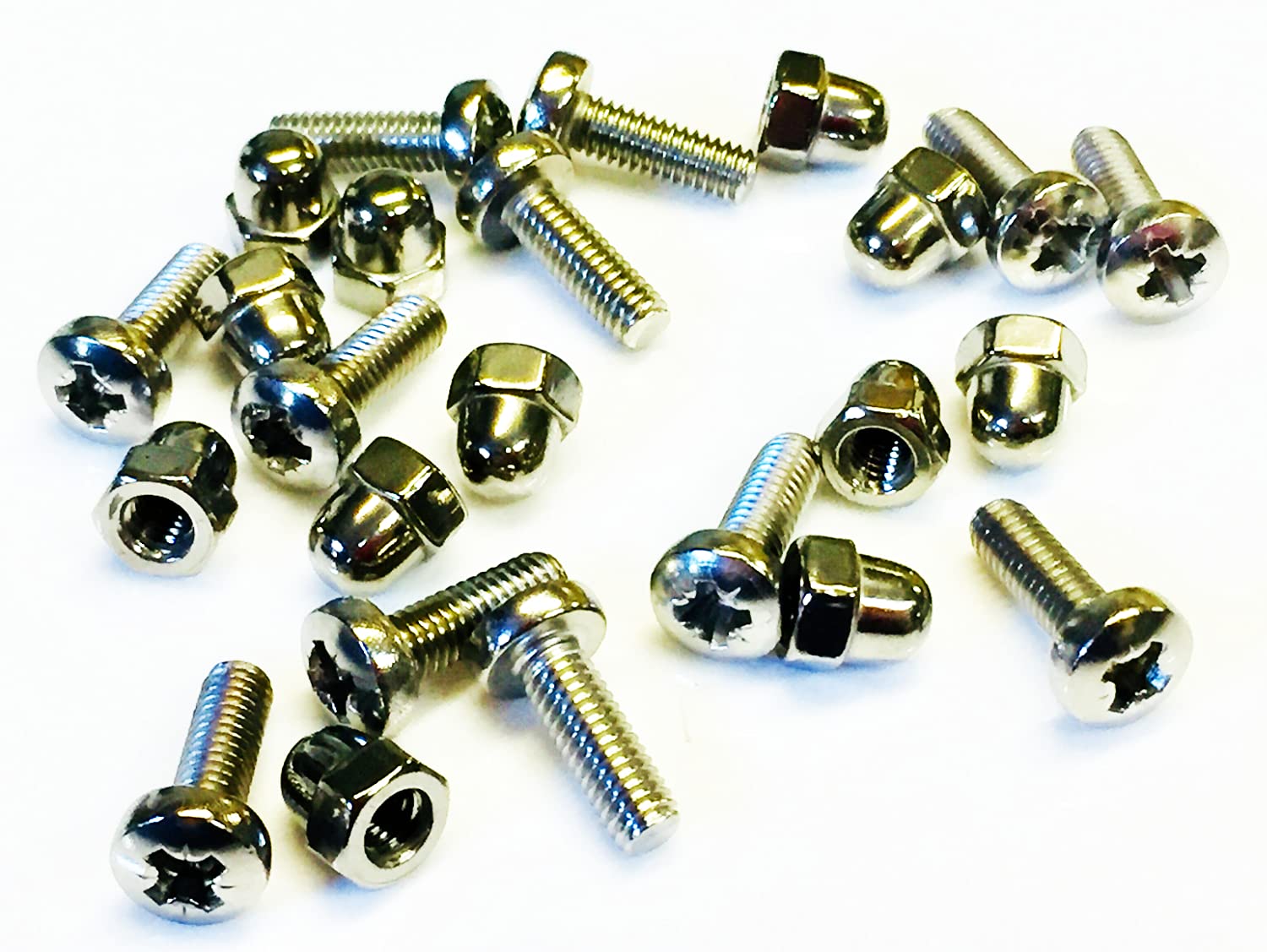 M4 x 12 Pozi Pan Head Screws & Dome Nuts A2 Stainless Steel Set of 12 Screws & Nuts Din 7985