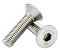 Set of 8 Pcs M8 stainless steel hex socket countersunk machine screws 35mm DIN 7991