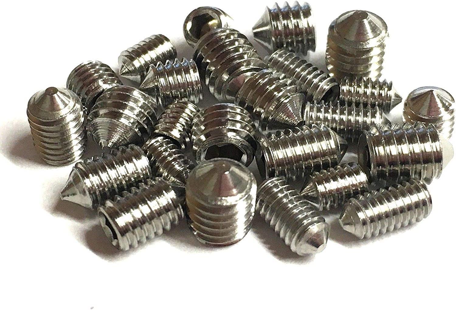 Cone Point Grub Screws A2 Stainless Steel Mixed Pack M3 M4 M5 M6 x 6mm - 40 Piece