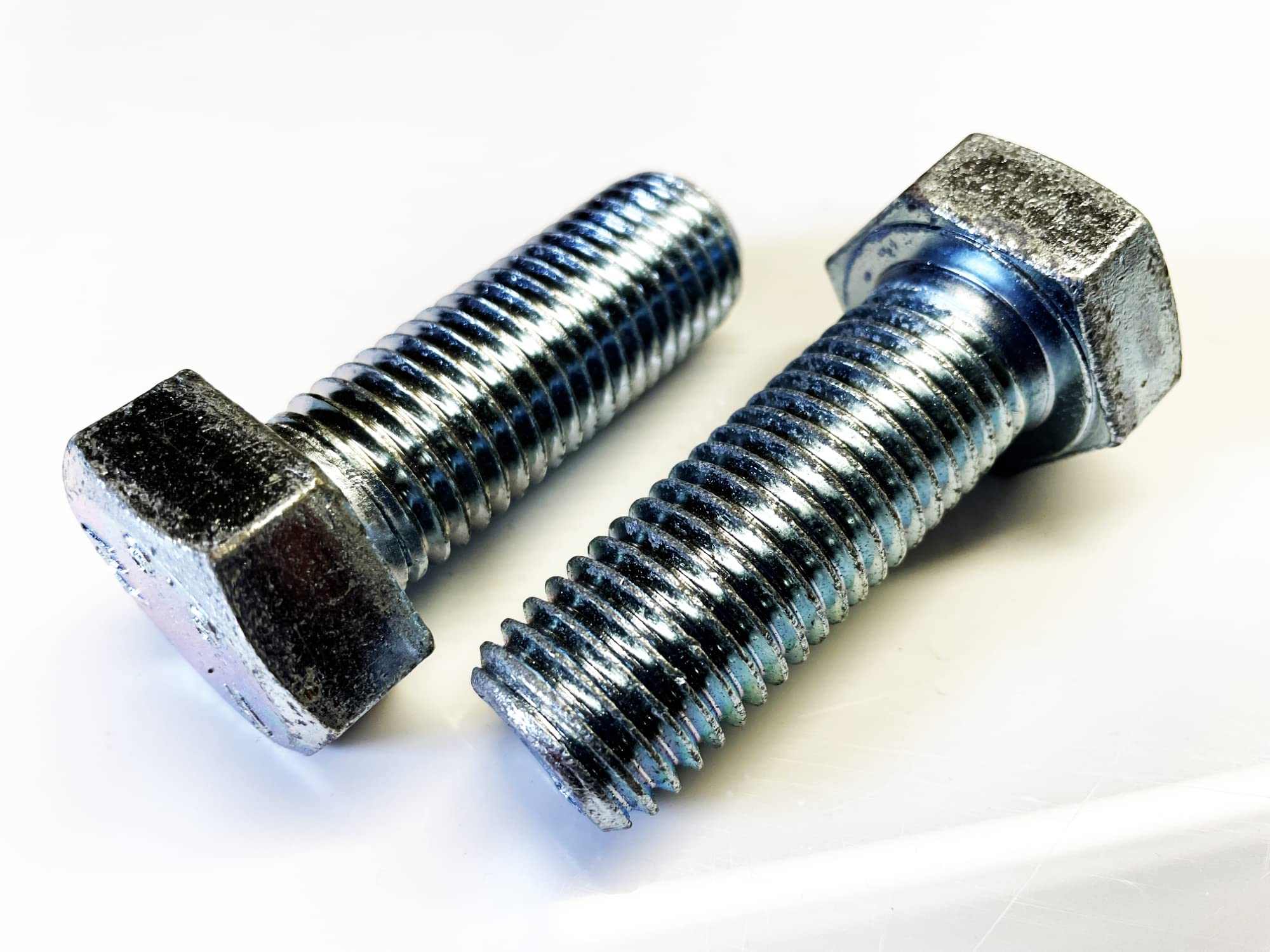 M24 x 65 zinc plated high tensile set screws with hex head and durable steel construction, pack of 2