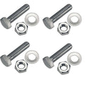 M16 x 40 bolts with nuts and washers zinc plated pack of 4 for industrial use
