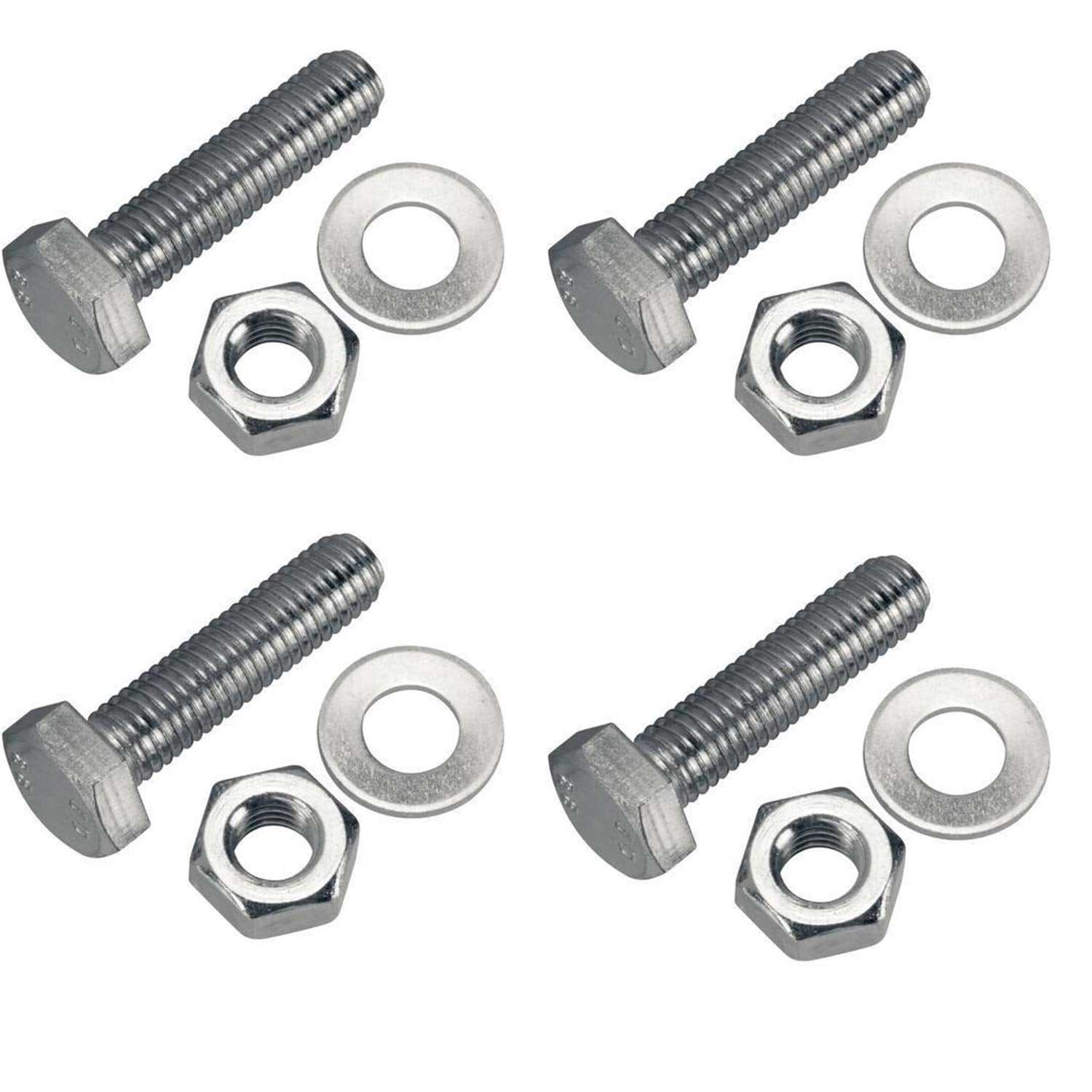 M16 x 40 bolts with nuts and washers zinc plated pack of 4 for industrial use
