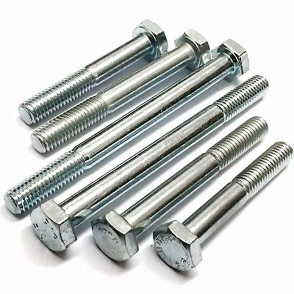 High tensile hex head bolt zinc plated M24 180mm steel grade 8.8 pack of 2